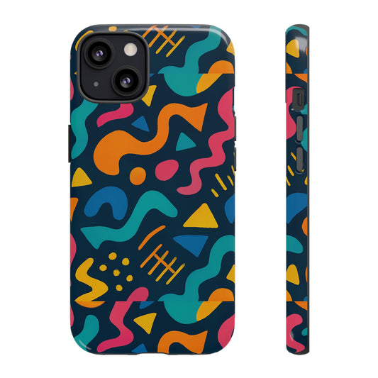 Vibrant Abstract Protective Phone Case with Bold 3D Design for Unique Expression and Stylish Protection Compatible with iPhone 13, 14, 15 & 16 – all models including Pro, Pro Max & Plus