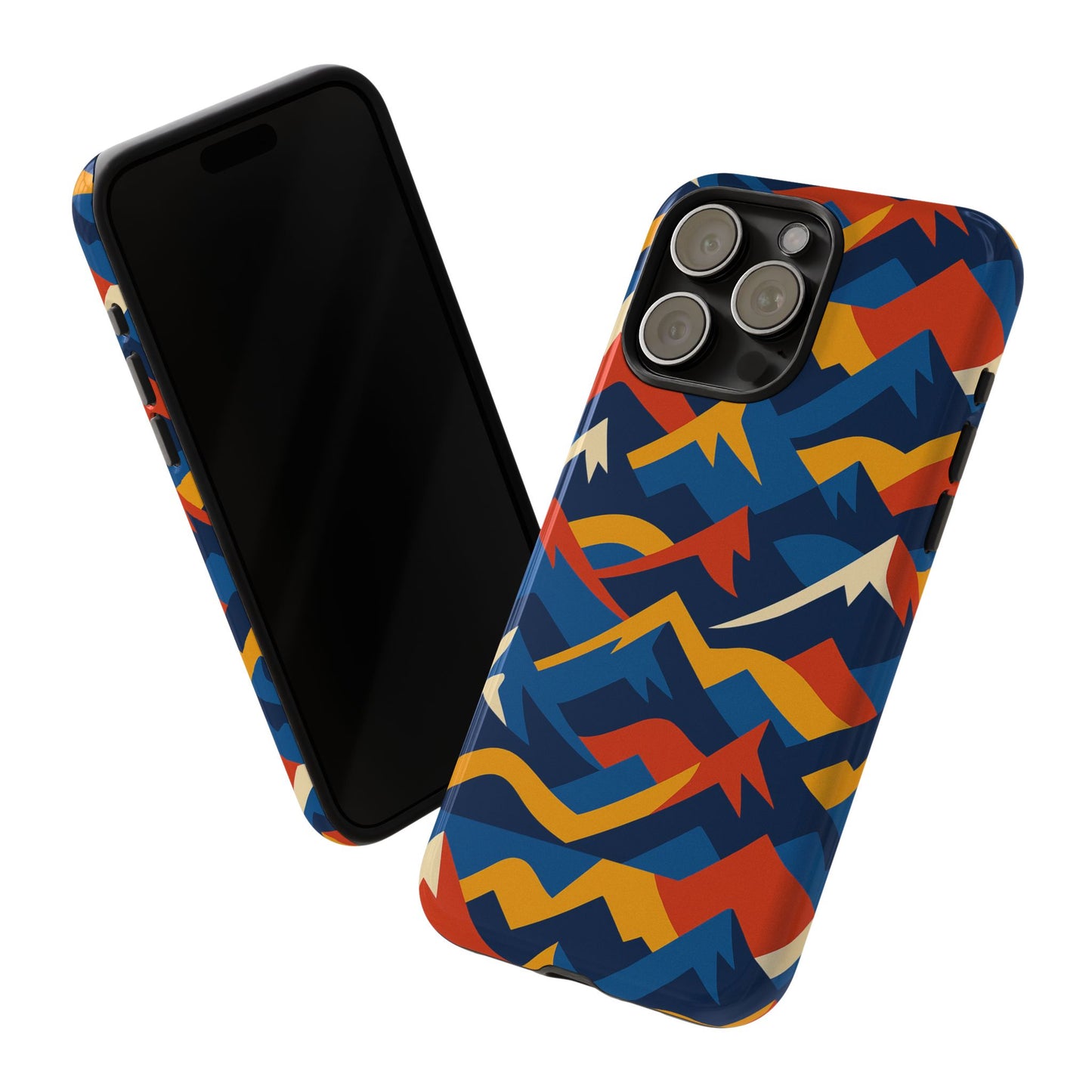 vibrant 3d mountain design protective phone case for unique accessory lovers compatible with iphone 13, 14, 15 & 16 – all models including pro, pro max & plus