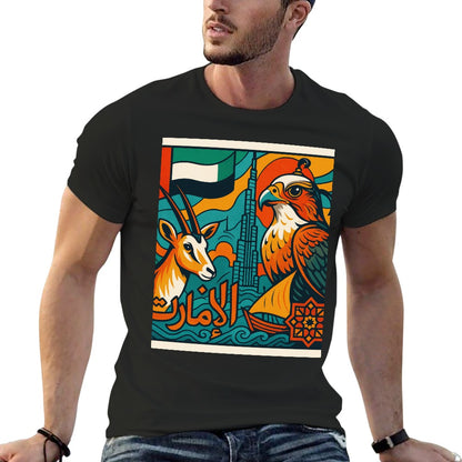 Men's Short Sleeve T-Shirt 100% Cotton Casual Graphic Tee Double-Sided Print Comfortable Fit for Fitness Travel Events Gift for Him Stylish Design