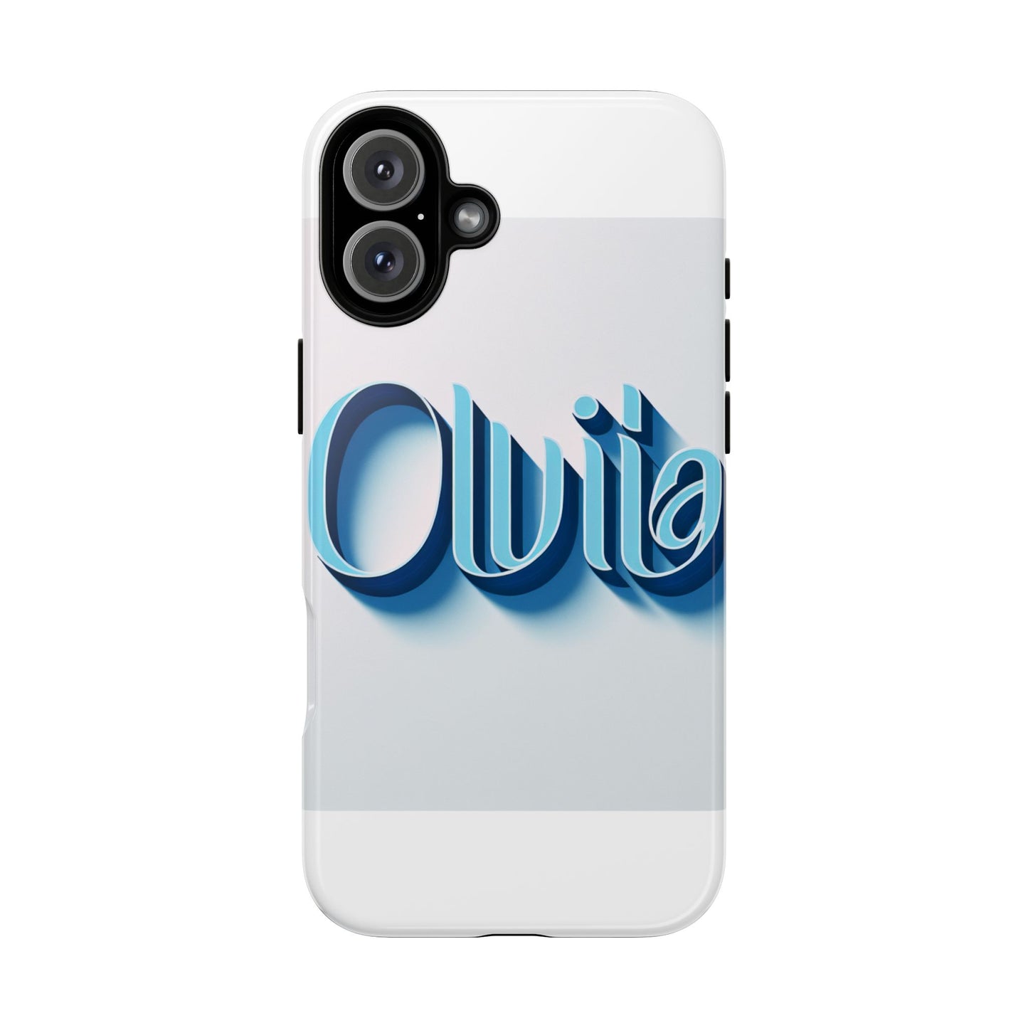 vibrant 3d typography phone case in blue for stylish protection – unique accessory for self-expression compatible with iphone 13, 14, 15 & 16 – all models including pro, pro max & plus