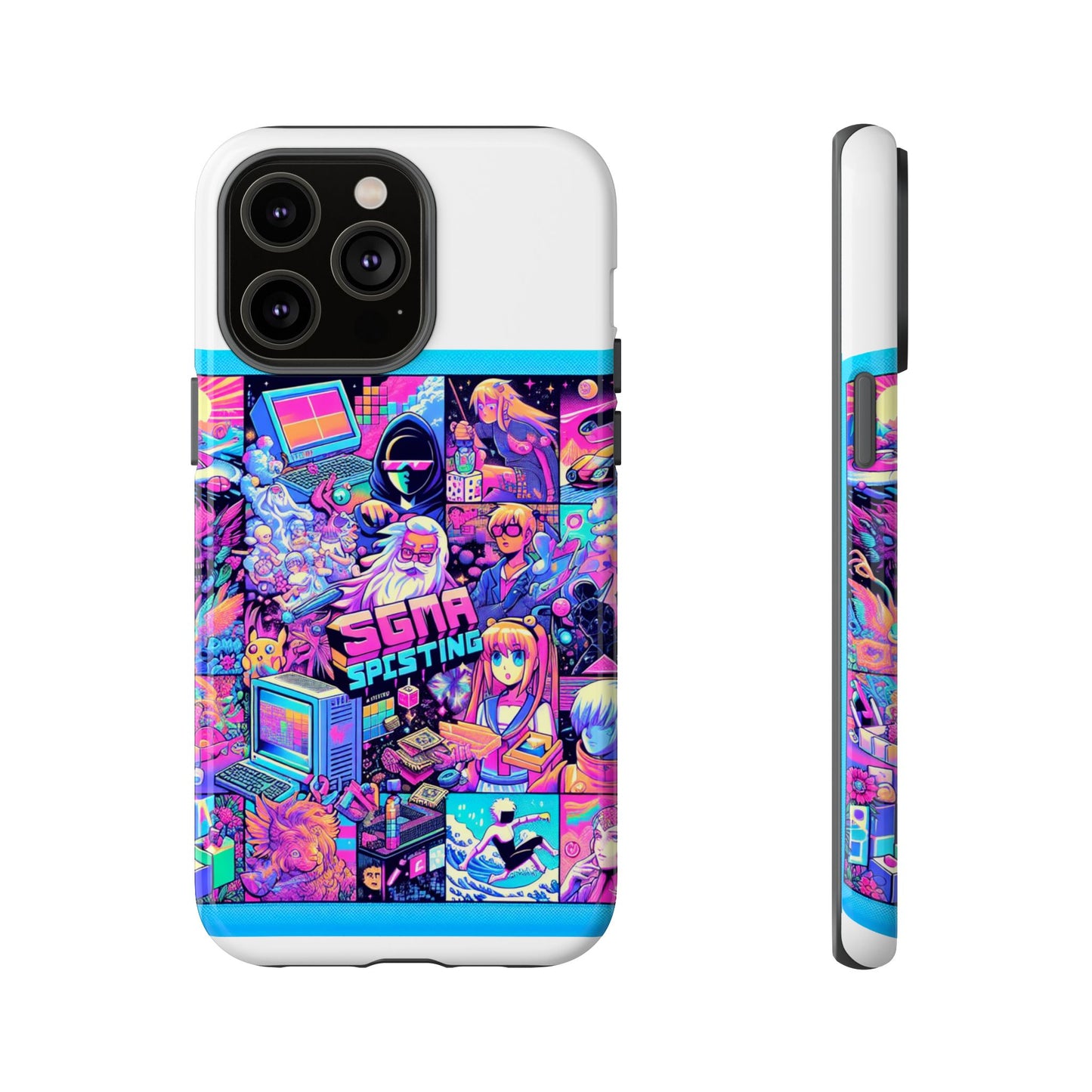 sigma sprinting vibrant protective phone case for smartphones, 3d wrap design with uv protection, durable shock absorbent material, ideal gift for anime and comic lovers