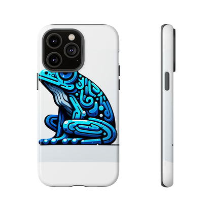 Vibrant Blue Frog 3D Wrap Phone Case for Unique Accessories Retro Style Compatible with iPhone 13, 14, 15 & 16 – All Models Including Pro, Pro Max & Plus