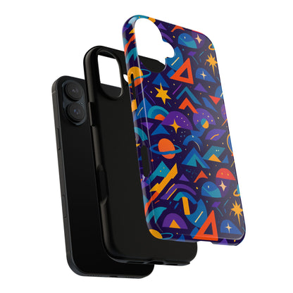 Vibrant Geometric 3D Wrap Protective Phone Case for Unique Accessories Lovers Compatible with iPhone 13, 14, 15 & 16 – all models including Pro, Pro Max & Plus