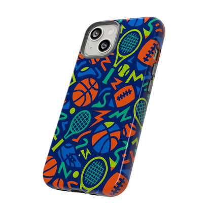 Vibrant 3D Sports Pattern Protective Phone Case for Unisex – Colourful Accessory for Stylish Protection Compatible with iPhone 13, 14, 15 & 16 – All Models Including Pro, Pro Max & Plus