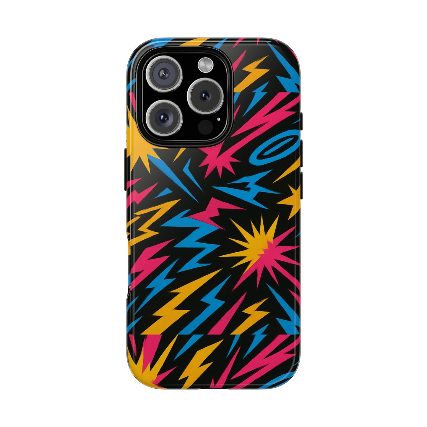 multicolour cartoon 3d wrap protective phone case – funky lightning design for trendy individuals – stylish protection compatible with iphone 13, 14, 15 & 16 – all models including pro, pro max & plus