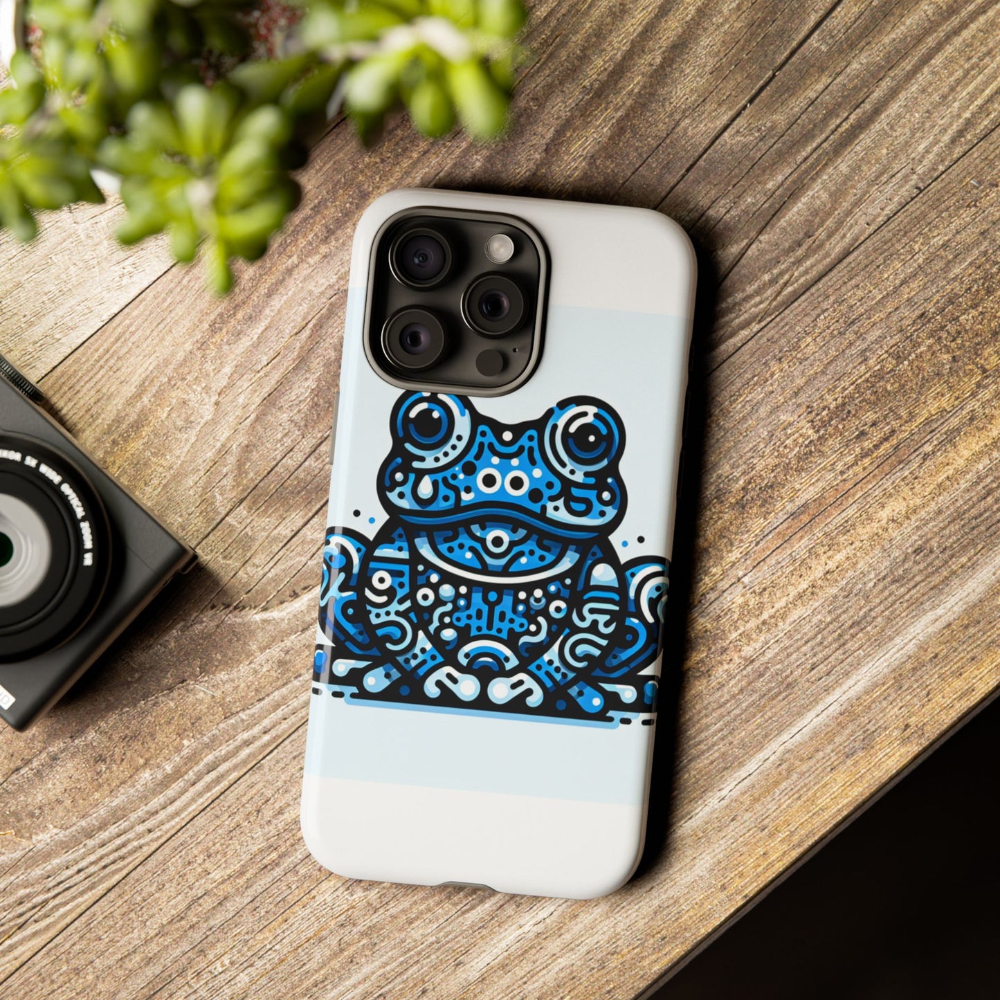 vibrant 3d blue animal print protective phone case for bold individuals – stylish protection compatible with iphone 13, 14, 15 & 16 – all models including pro, pro max & plus