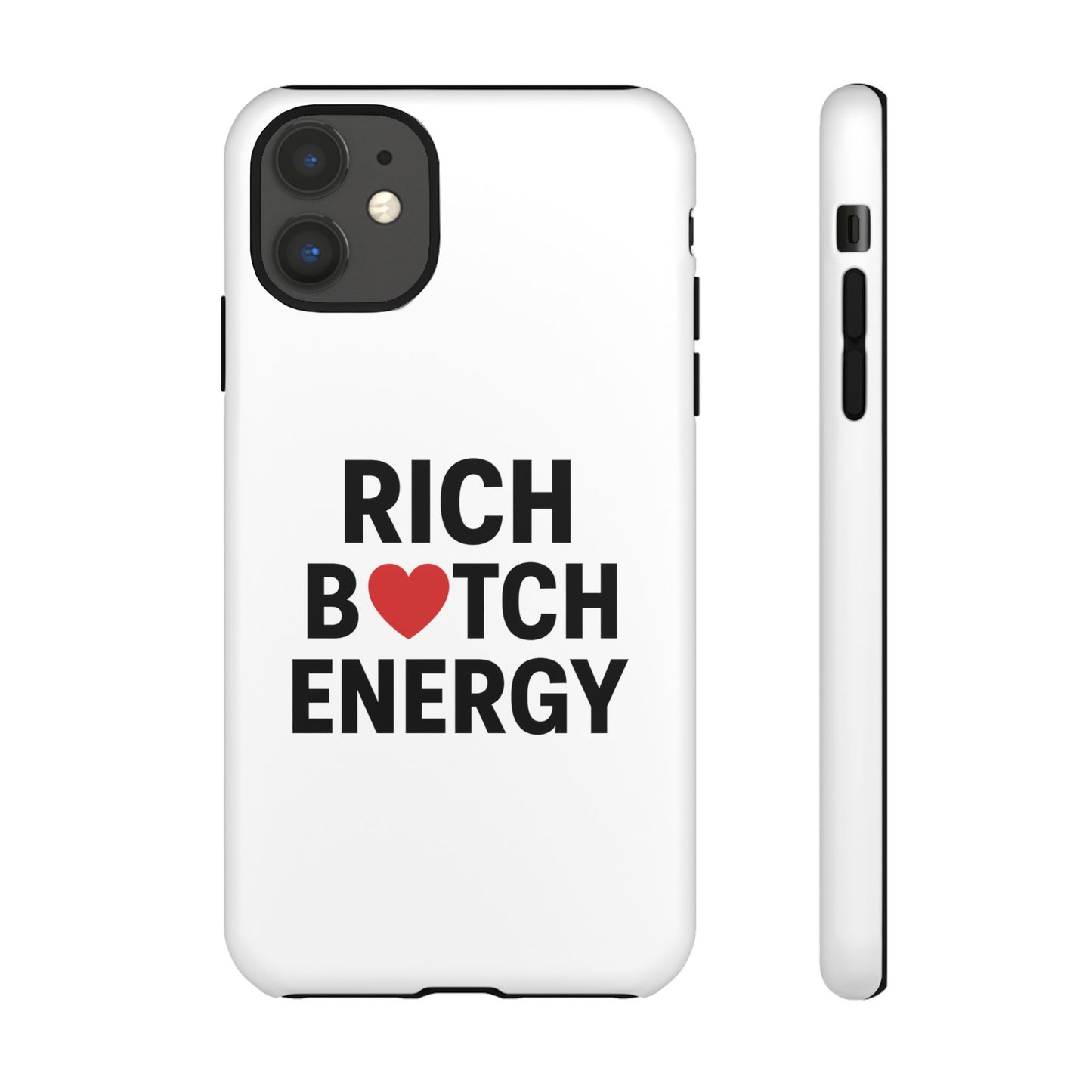 rich bitch energy phone case - tough, stylish protection for confident individuals