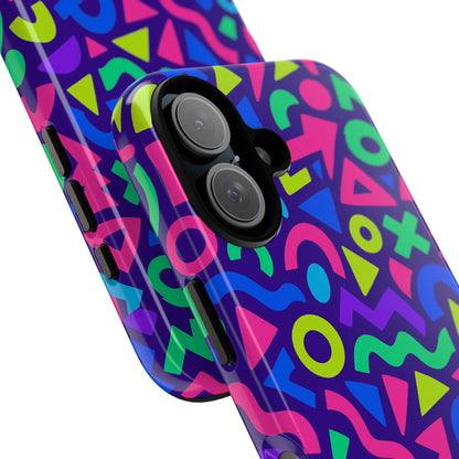 Vibrant Geometric 3D Wrap Protective Phone Case for Men and Women Stylish Accessory Compatible with iPhone 13, 14, 15 & 16 – all models including Pro, Pro Max & Plus