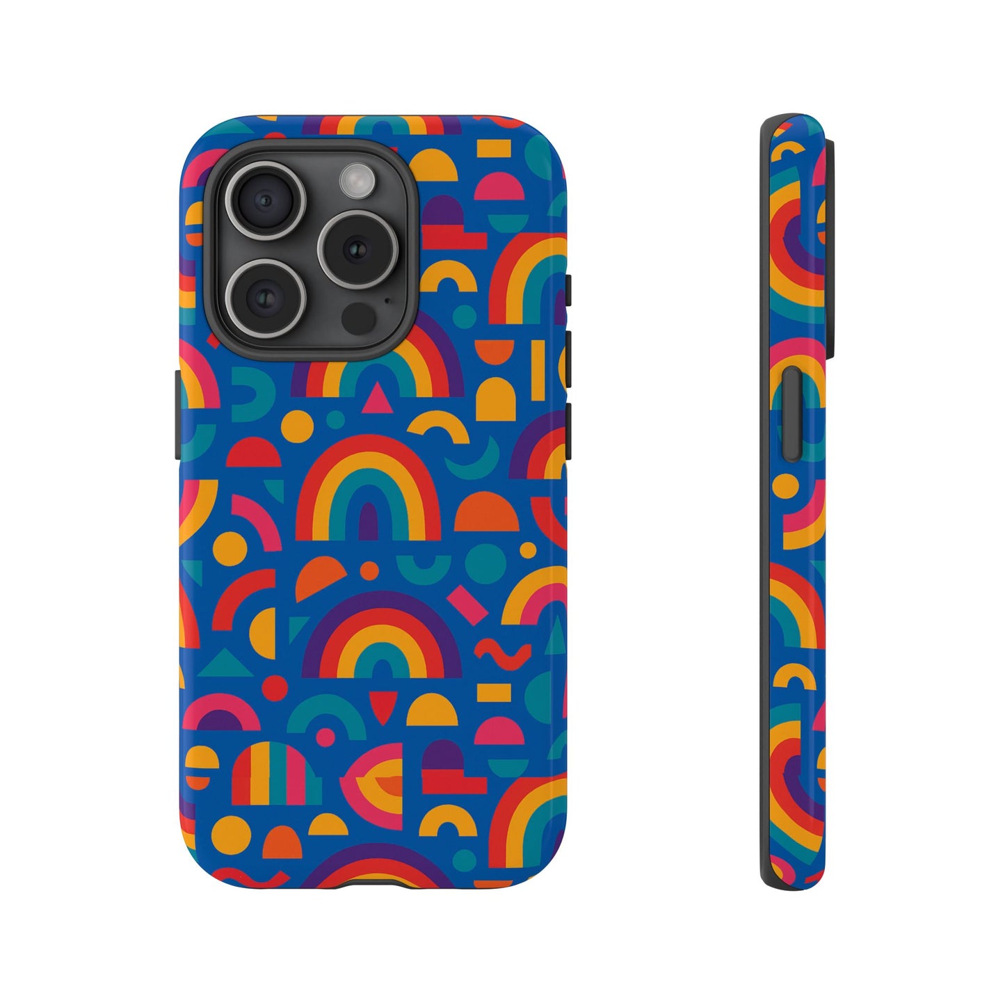 rainbow 3d wrap protective phone case stylish accessory for adults and teens compatible with iphone 13, 14, 15 & 16 – all models including pro, pro max & plus