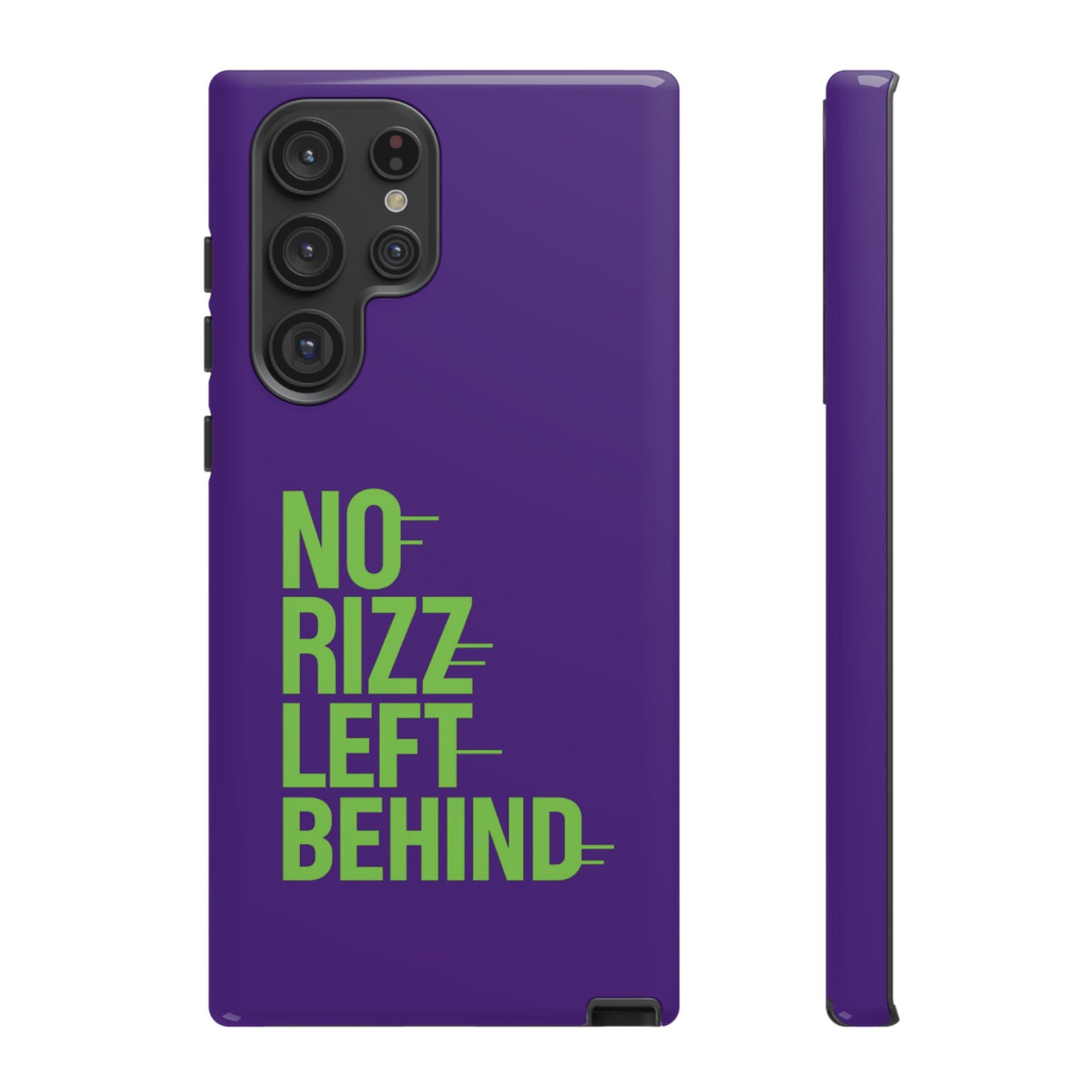 tough phone case - no rizz left behind - durable, stylish protection for active lifestyles - impact-resistant, dual layer, shock-absorbing tpu - perfect gift for tech lovers
