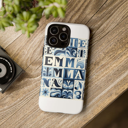 Vibrant 3D Alphabet Design Protective Phone Case in Blue for Stylish Smartphone Accessories Compatible with iPhone 13, 14, 15 & 16 – all models including Pro, Pro Max & Plus