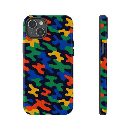Multicolour Camouflage Protective Phone Case with 3D Wrap Design for Stylish Smartphone Protection Compatible with iPhone 13, 14, 15 & 16 – All Models Including Pro, Pro Max & Plus