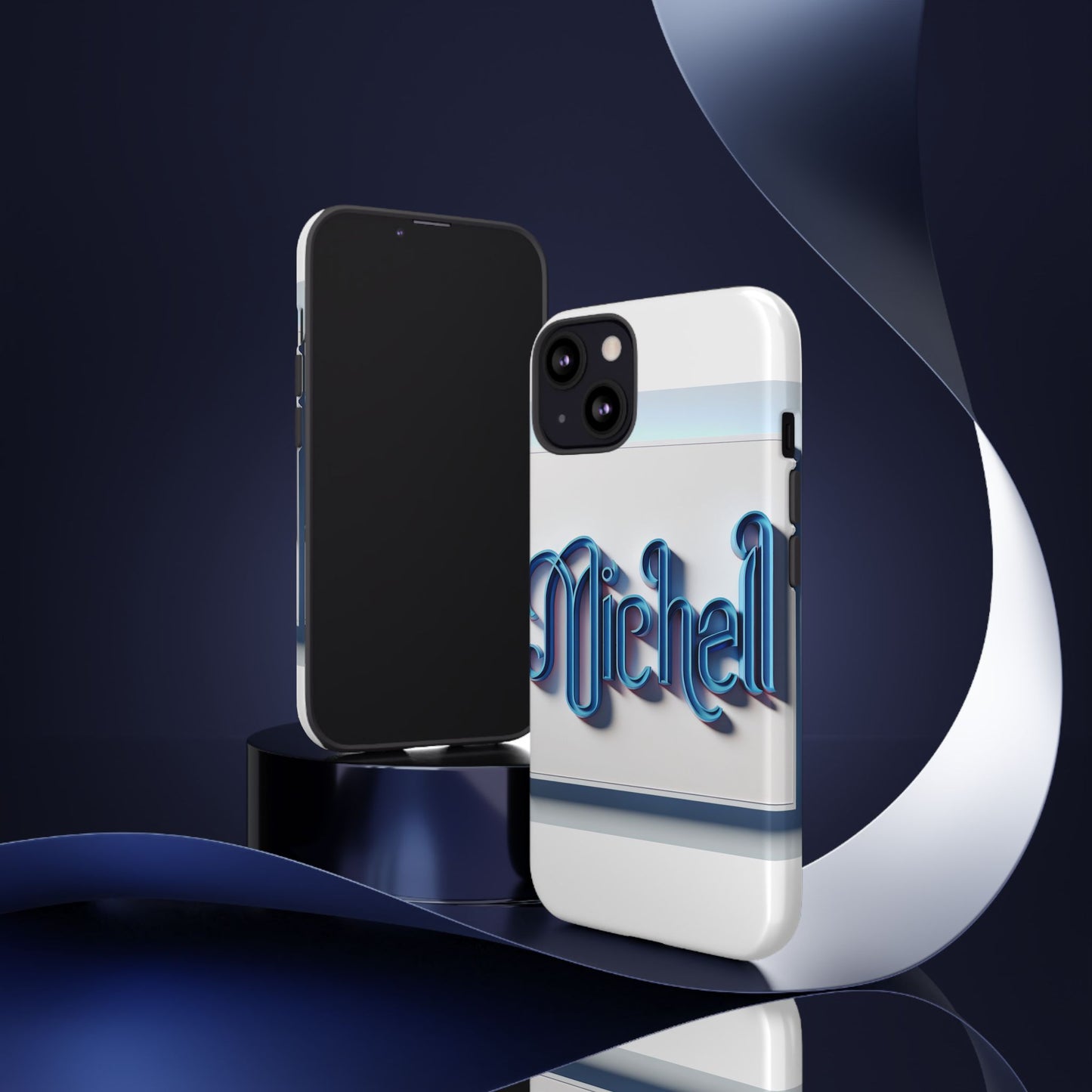 vibrant 3d glossy phone case in retro blue design stylish protection accessory compatible with iphone 13, 14, 15 & 16 – all models including pro, pro max & plus