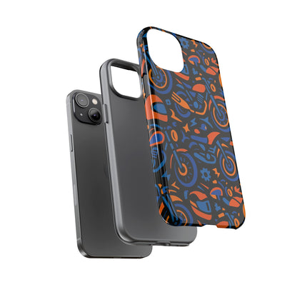 Vibrant Motorcycle Phone Case in Multicolour Design for Stylish Protection Compatible with iPhone 13, 14, 15 & 16 – All Models Including Pro, Pro Max & Plus