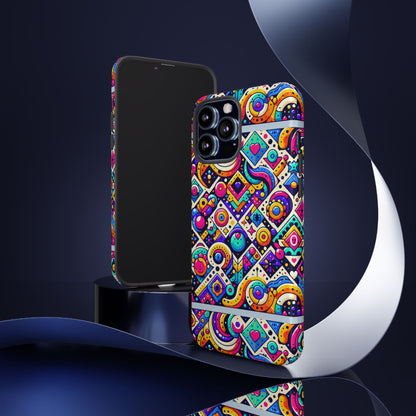 Pattern Image 6 Vibrant 3D Wrap Phone Case for Anime and Comic Fans - Colourful Abstract Design Compatible with iPhone 13, 14, 15 & 16 – all models including Pro, Pro Max & Plus