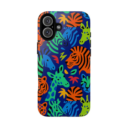 Vibrant Animal Print 3D Wrap Protective Phone Case Stylish Accessory for Men and Women Compatible with iPhone 13, 14, 15 & 16 – All Models Including Pro, Pro Max & Plus