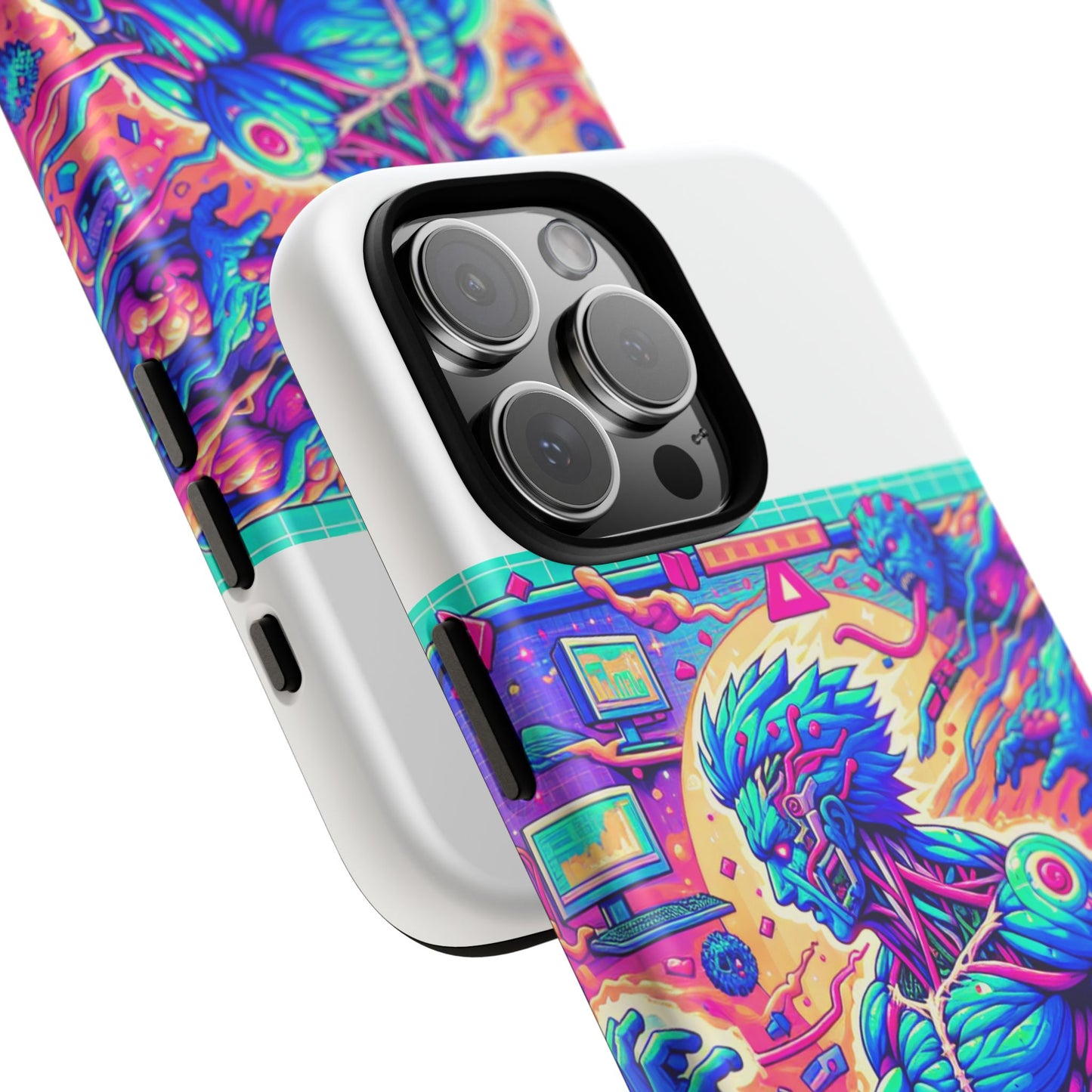 giga chad in training protective phone case for anime fans