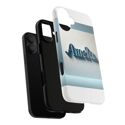 Sleek 3D Glossy Phone Case in Blue with Elegant Name Design Fashion Accessory for Personal Expression Compatible with iPhone 13, 14, 15 & 16 – all models including Pro, Pro Max & Plus