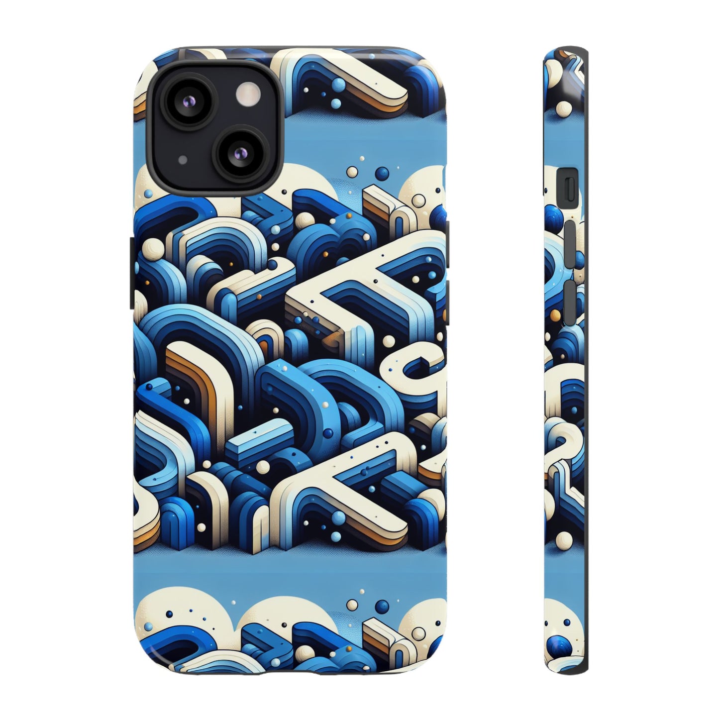 blue alphabet b phone case for men and women shockproof protective cover with 3d wrap design and uv protection