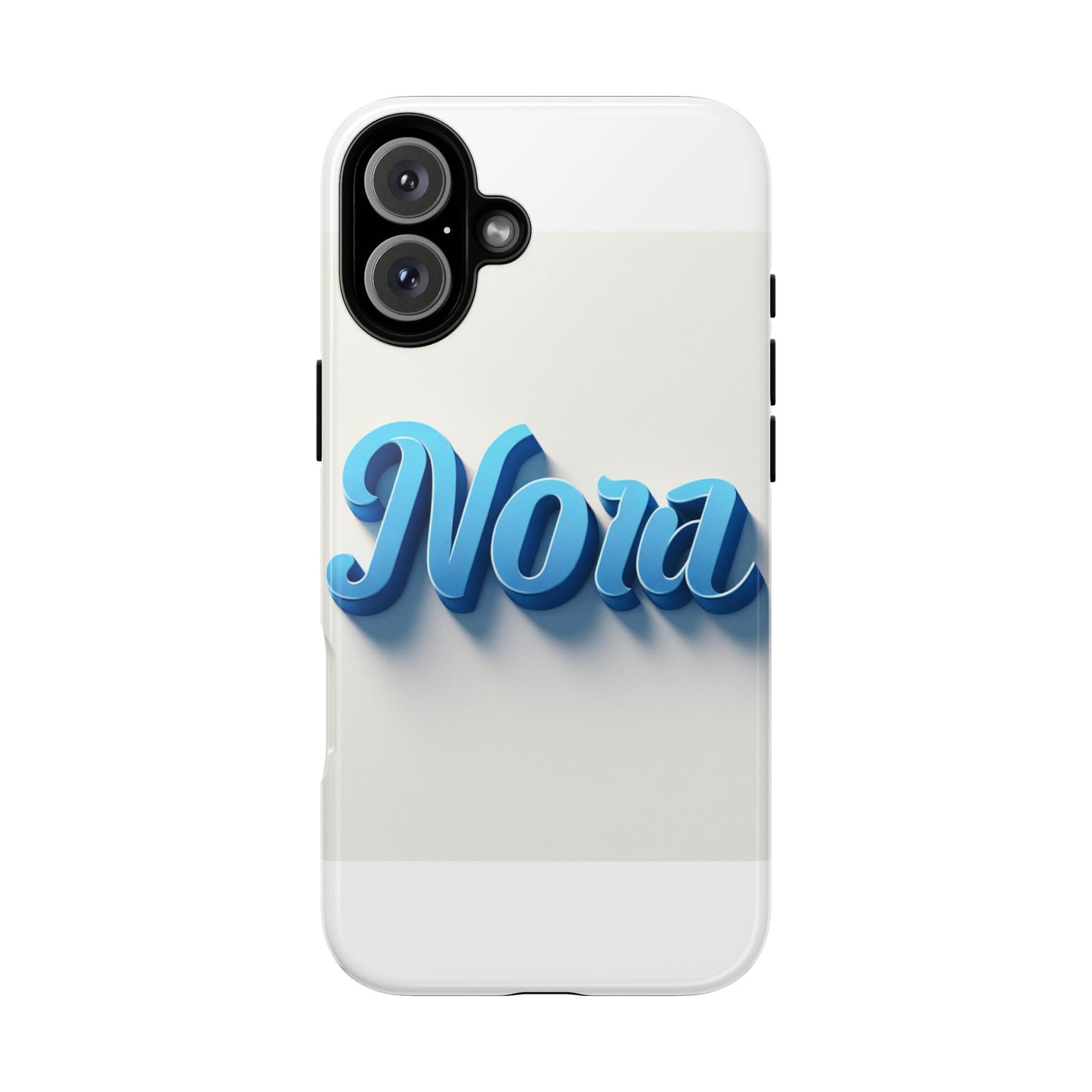 vibrant 3d text phone case in blue with retro design – stylish protection for smartphones, compatible with iphone 13, 14, 15 & 16 – all models including pro, pro max & plus