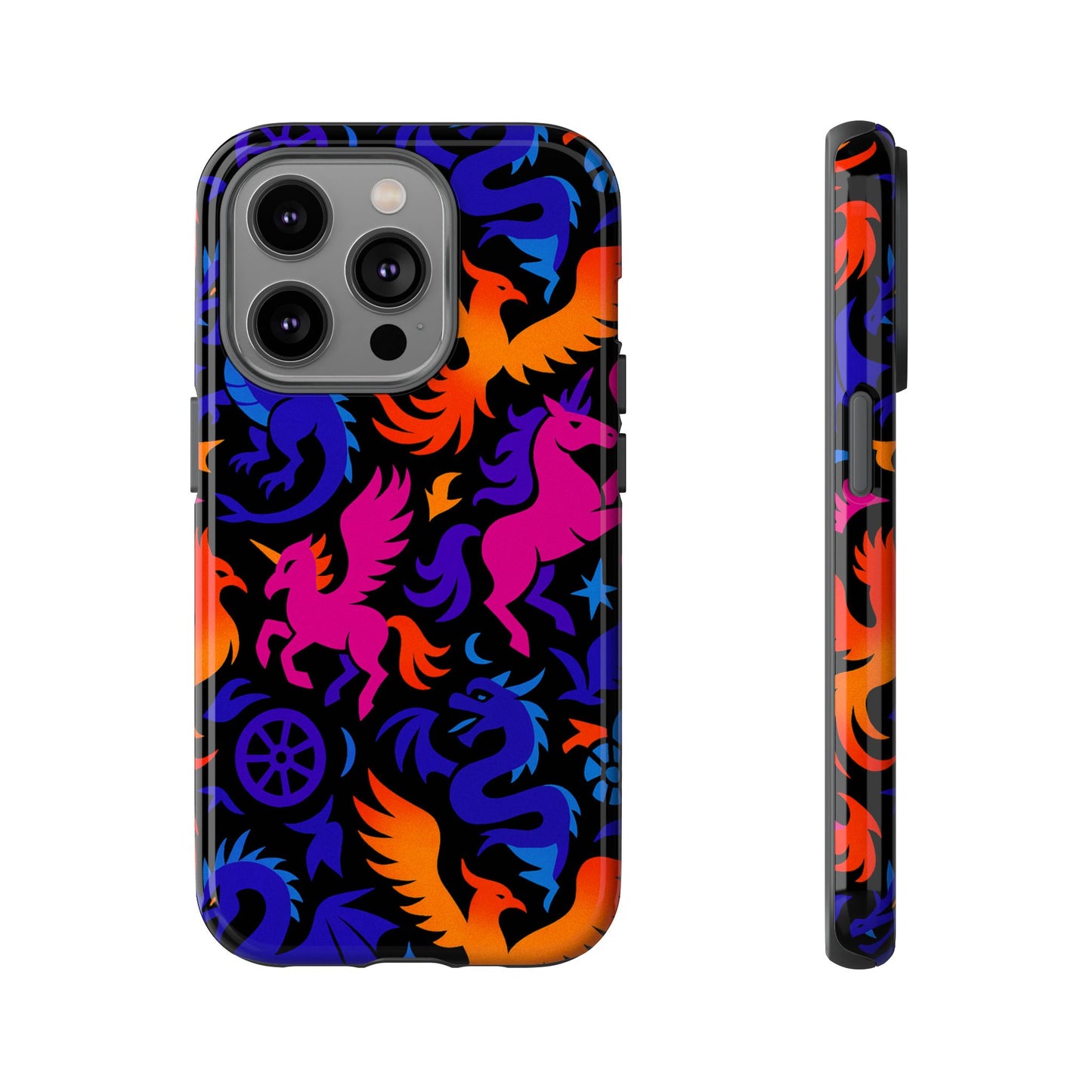 vibrant 3d fantasy design protective phone case for stylish protection compatible with iphone 13, 14, 15 & 16 – all models including pro, pro max & plus