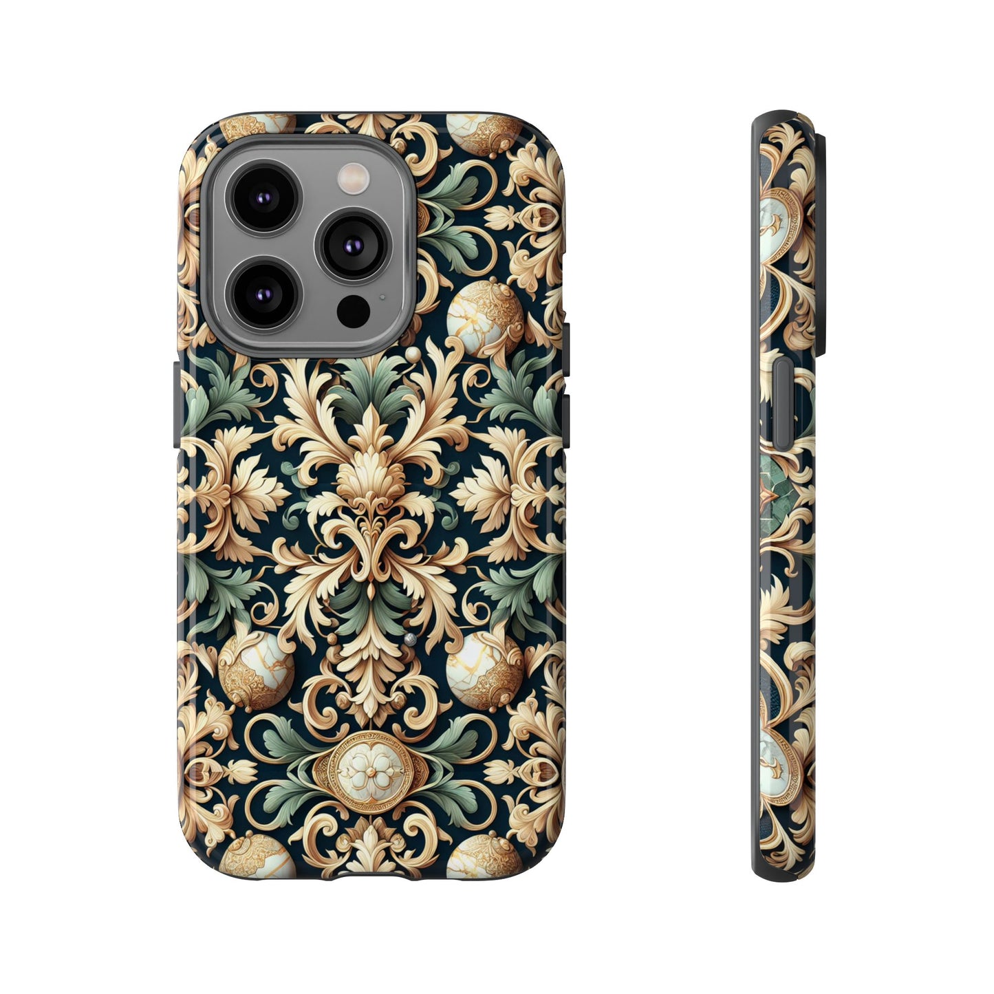copy of pattern image 7 shockproof phone case for kids and teens with baroque design for stylish protection compatible with iphone 13, 14, 15 & 16 – all models including pro, pro max & plus