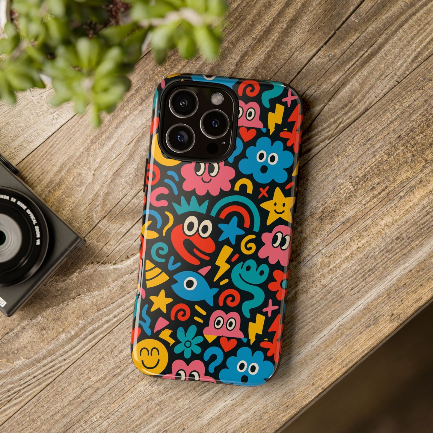 vibrant cartoon protective phone case with 3d wrap design for creative expression – compatible with iphone 13, 14, 15 & 16 – all models including pro, pro max & plus