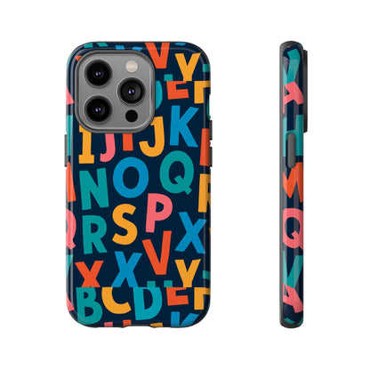 Multicolour 3D Letter Print Protective Phone Case for Creative Style and Individuality Compatible with iPhone 13, 14, 15 & 16 – all models including Pro, Pro Max & Plus