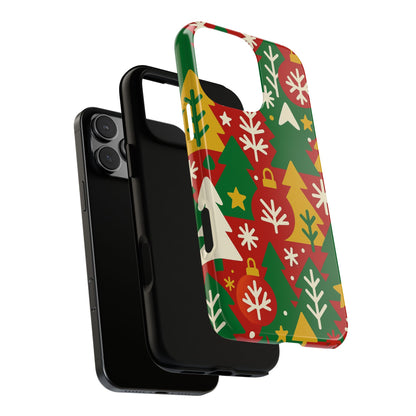 Multicolour Christmas Tree 3D Wrap Phone Case - Fun Festive Holiday Design for Unique Accessories Compatible with iPhone 13, 14, 15 & 16 - all models including Pro, Pro Max & Plus