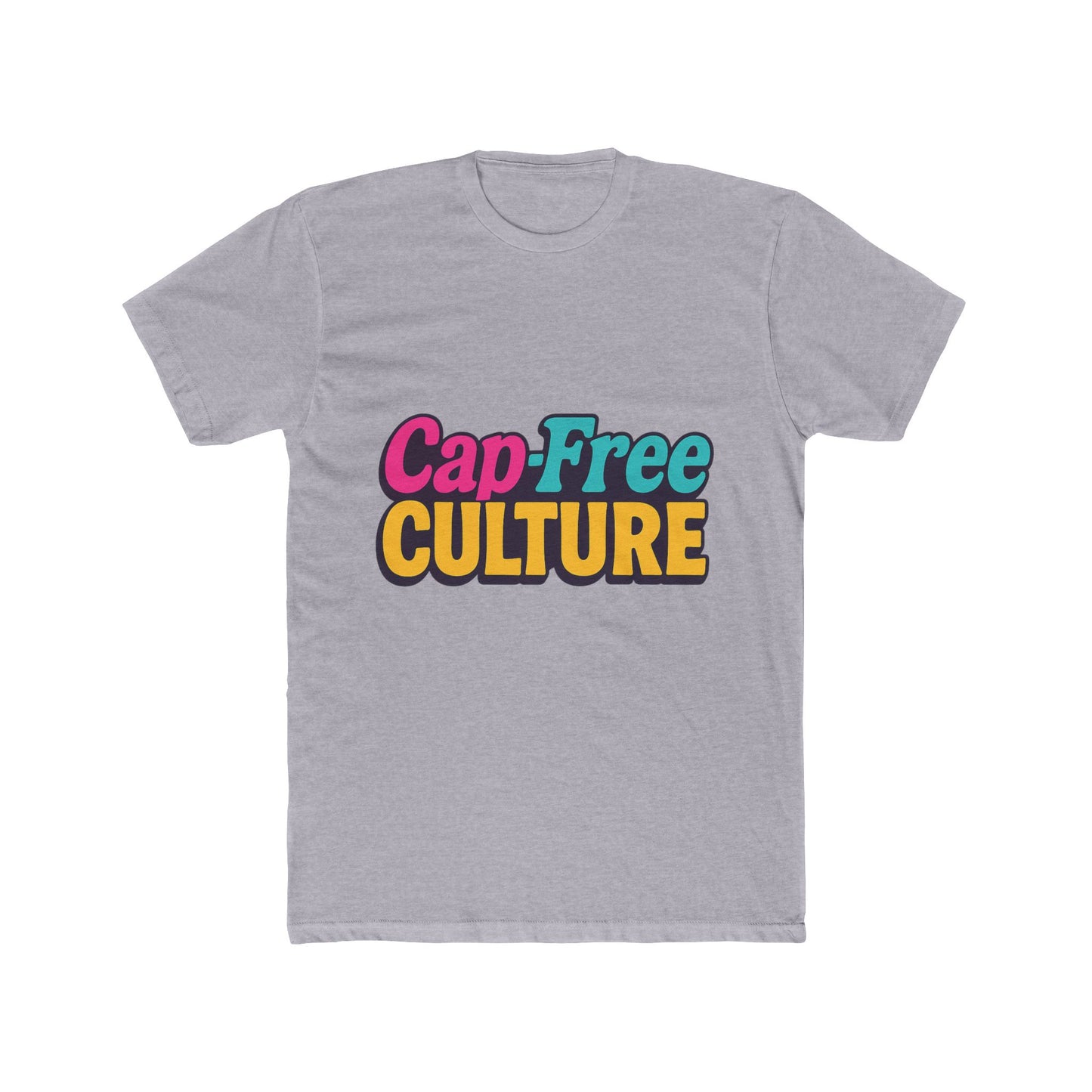 cap-free culture multicolor unisex t-shirt – vibrant alphabet graphic tee for casual wear, comfortable all-day fit