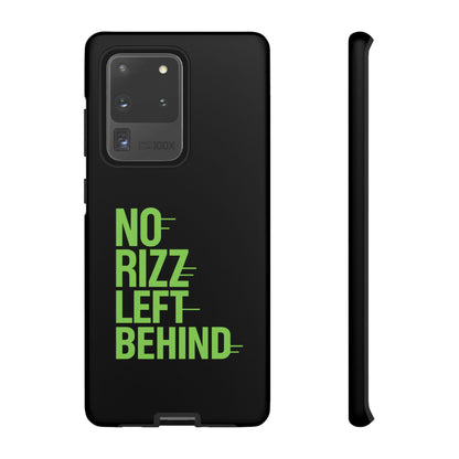 Tough Phone Case - No Rizz Left Behind, Durable Protection, Shock Absorbent, Stylish Design, Perfect Gift for Adults, Supports Wireless Charging, UV Protected, Lightweight Accessory