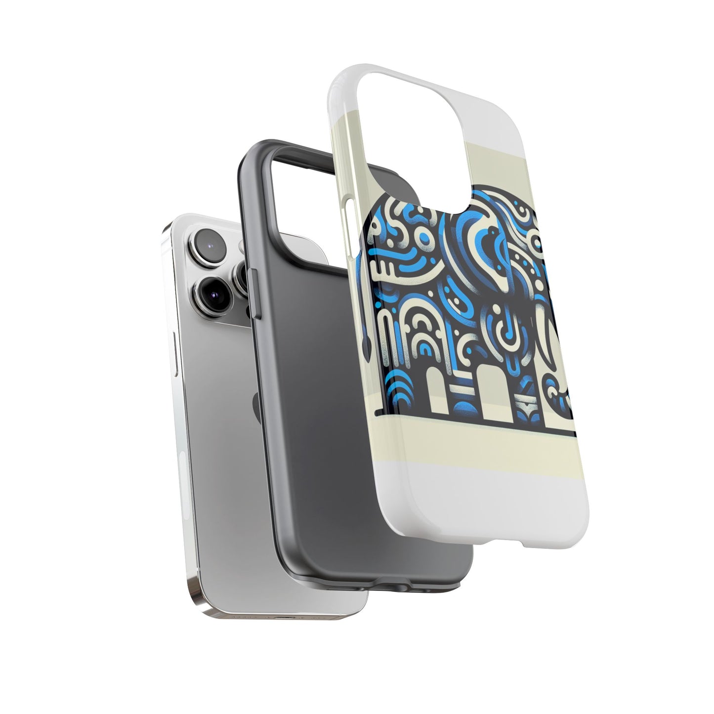vibrant 3d elephant design protective phone case for stylish protection compatible with iphone 13, 14, 15 & 16 – all models including pro, pro max & plus