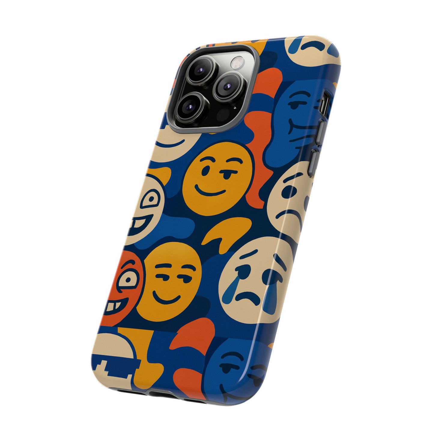 vibrant 3d emoji protective phone case for daily use – bold design for stylish expression – compatible with iphone 13, 14, 15 & 16 – all models including pro, pro max & plus