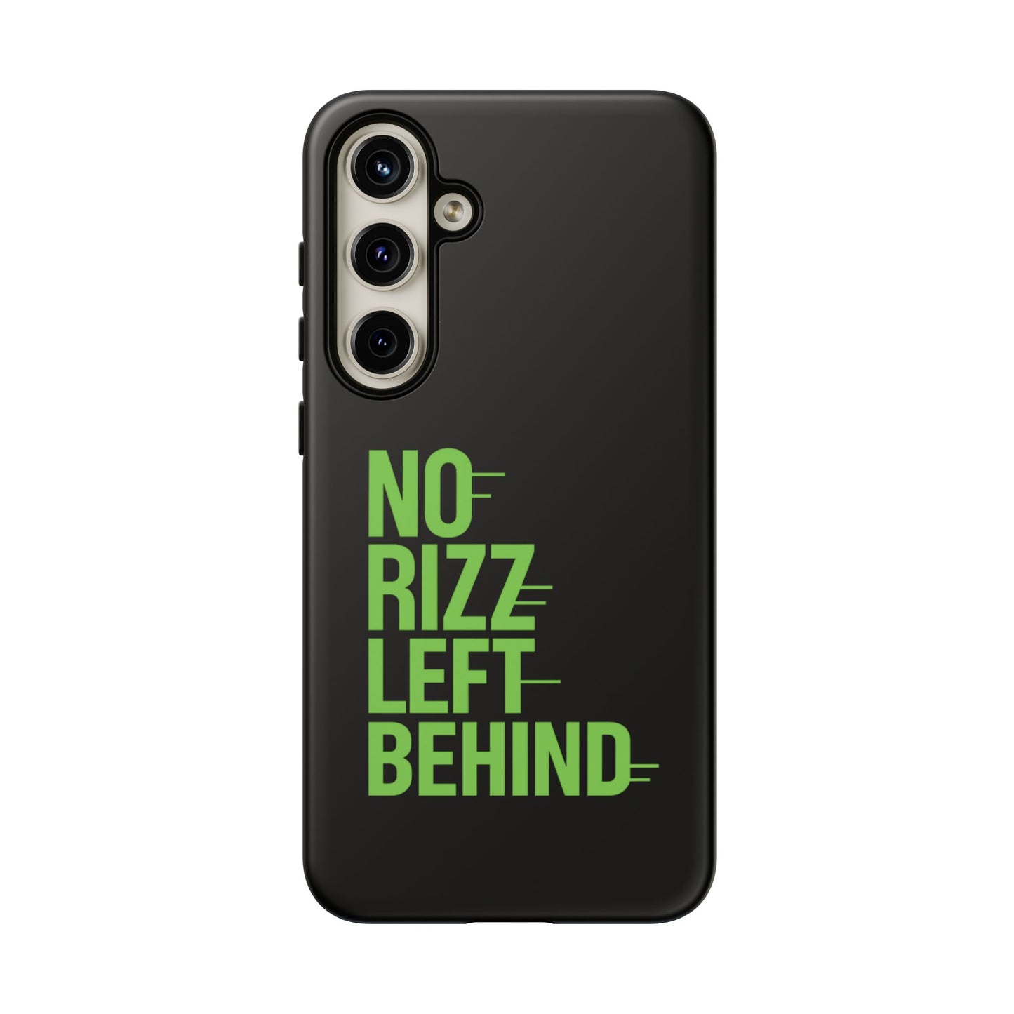 tough phone case - no rizz left behind, durable protection, shock absorbent, stylish design, perfect gift for adults, supports wireless charging, uv protected, lightweight accessory