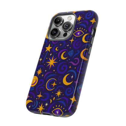 Vibrant 3D Cosmic Design Phone Case for Stylish Protection with Multicolour Stars and Swirls Compatible with iPhone 13, 14, 15 & 16 – All Models Including Pro, Pro Max & Plus