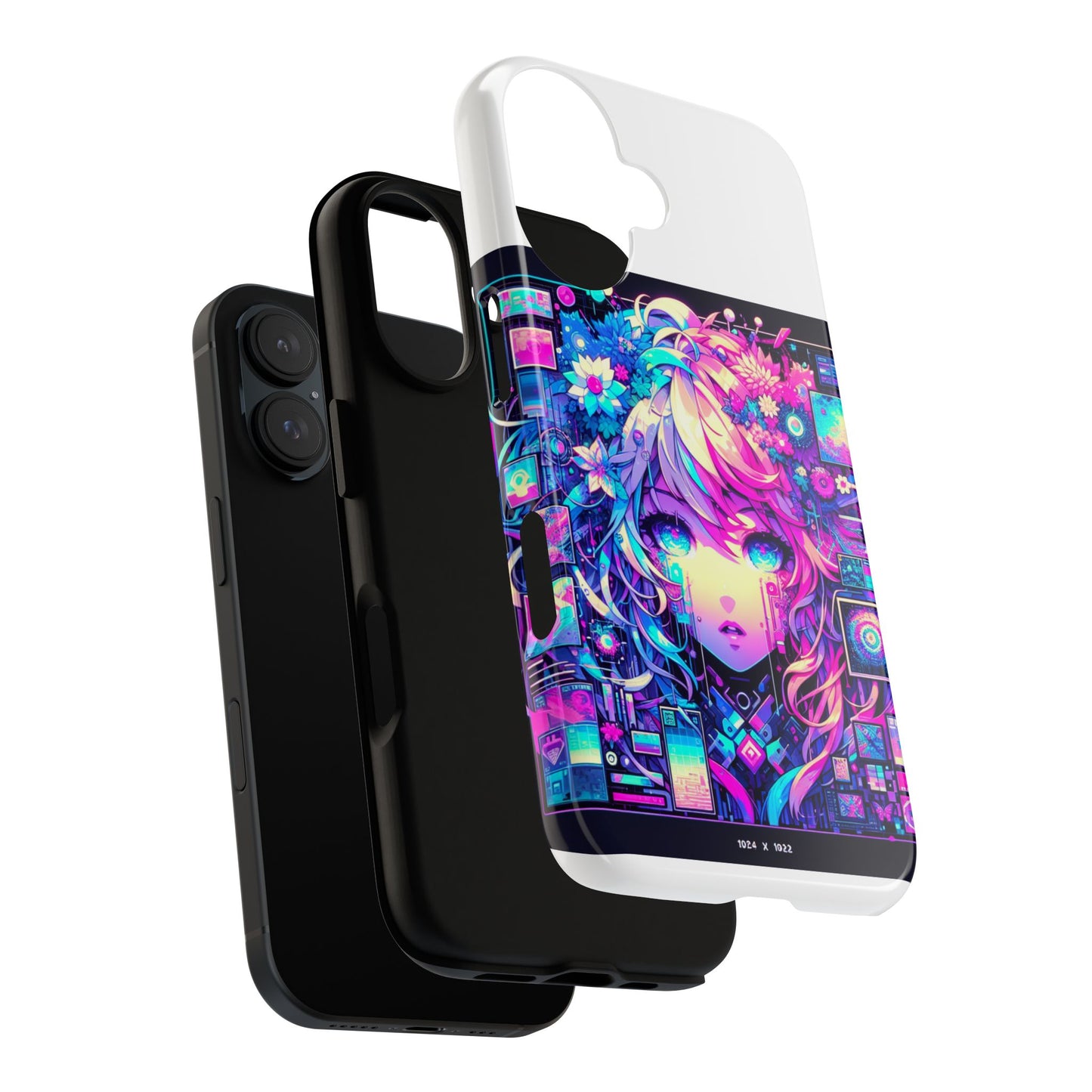 ai generated still slays protective phone case for anime lovers, vibrant 3d wrap design, durable shock absorption, uv protected, glossy or matte finish
