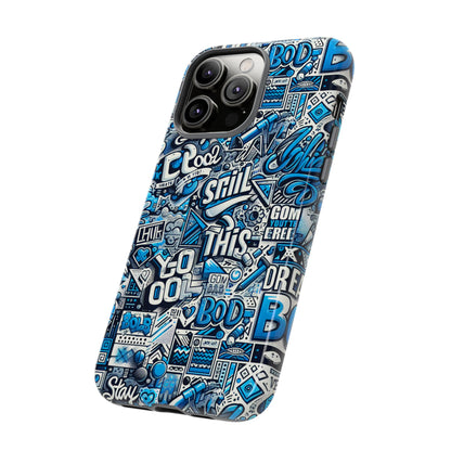 Blue Pattern Image 14 Phone Case with 3D Wrap Design for Men and Women Compatible with Smartphones Shockproof and UV Protective Printed Cover