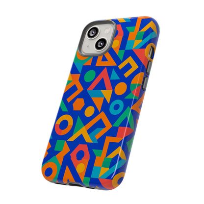Multicolour Geometric 3D Wrap Protective Phone Case – Vibrant Accessory for Creative Individuals Compatible with iPhone 13, 14, 15 & 16 – all models including Pro, Pro Max & Plus