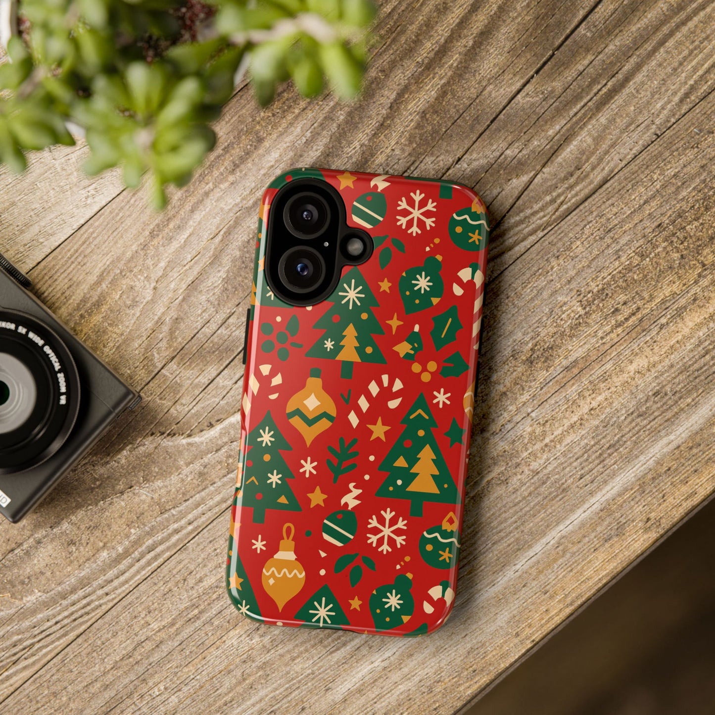 multicolor 3d wrap protective phone case with festive holiday design – fun retro style for smartphone protection compatible with iphone 13, 14, 15 & 16 – all models including pro, pro max & plus