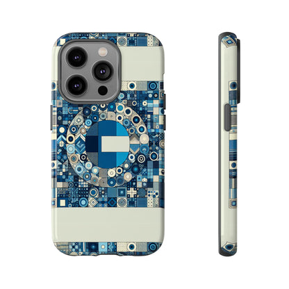 Blue Alphabet E Letter Phone Case with 3D Wrap and Shock Absorption for Kids and Teens Stylish Protective Cover