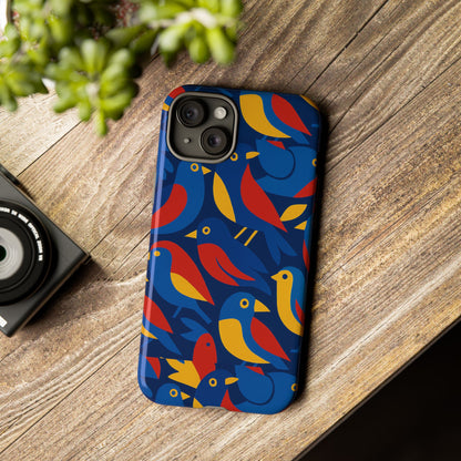 Vibrant 3D Wrap Protective Phone Case with Colourful Bird Design Stylish Accessory for Men and Women Compatible with iPhone 13, 14, 15 & 16 – all models including Pro, Pro Max & Plus