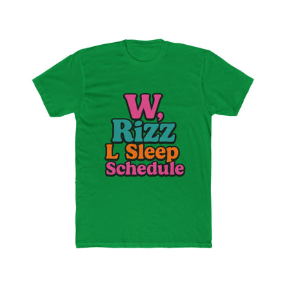 W, Rizz, L Sleep Schedule Meme Unisex T-Shirt - Fun Multicolor Graphic Tee for Men and Women, Perfect Gift for Meme Lovers