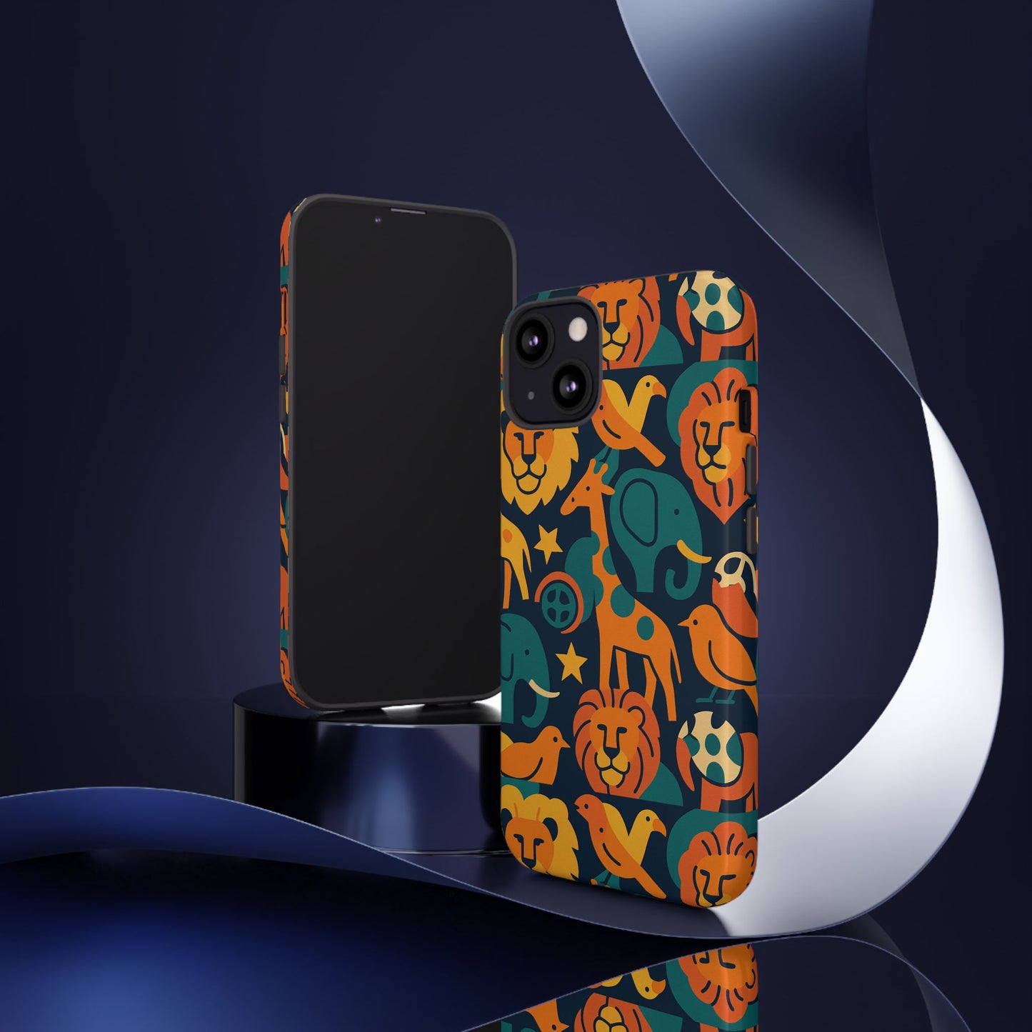 vibrant animal print protective phone case in multicolour – playful design for stylish protection – compatible with iphone 13, 14, 15 & 16 – all models including pro, pro max & plus