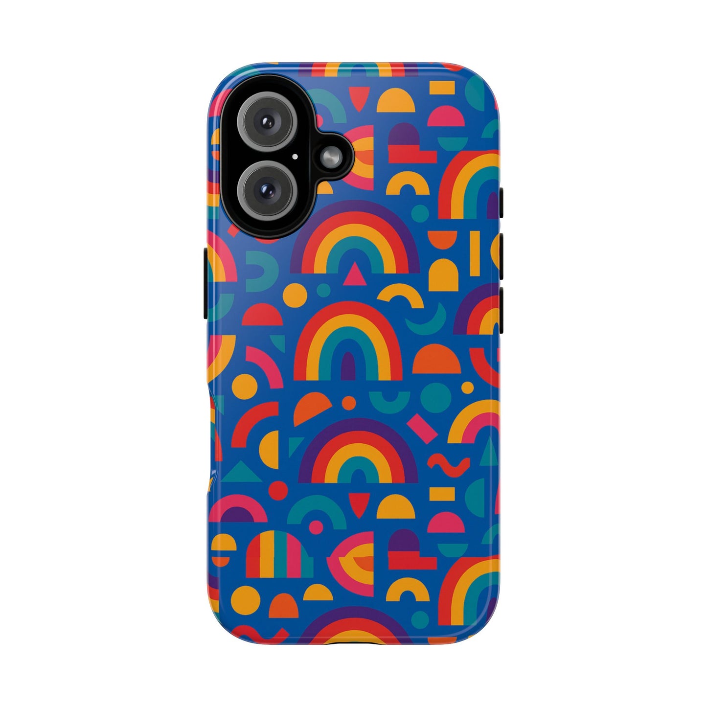 rainbow 3d wrap protective phone case stylish accessory for adults and teens compatible with iphone 13, 14, 15 & 16 – all models including pro, pro max & plus