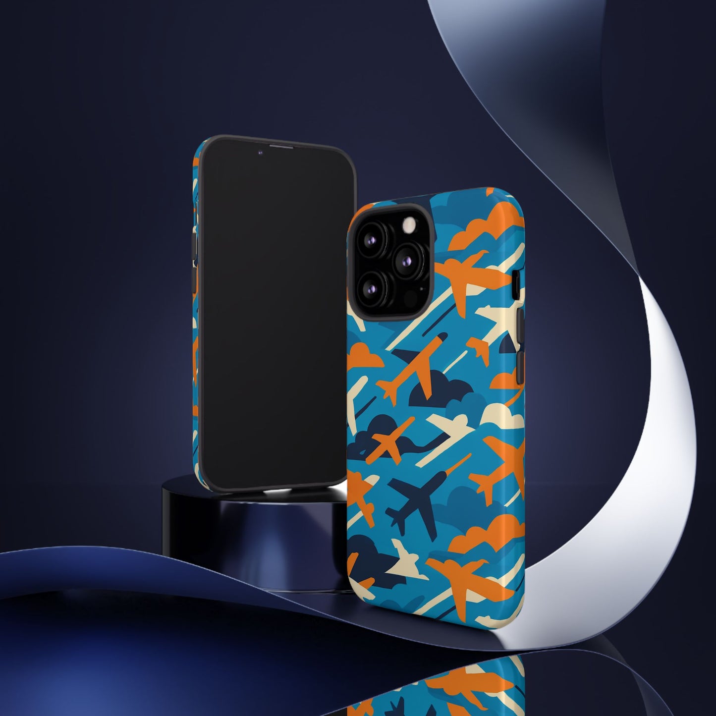 vibrant aviation-themed protective phone case with 3d wrap design – stylish accessory for self-expression – compatible with iphone 13, 14, 15 & 16 – all models including pro, pro max & plus