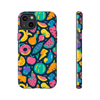 Vibrant 3D Fruit Pattern Protective Phone Case Colourful Accessory for Stylish Individuals Compatible with iPhone 13, 14, 15 & 16 – all models including Pro, Pro Max & Plus
