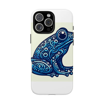 Vibrant 3D Blue Frog Design Protective Phone Case for Trendsetters – Stylish Protection Compatible with iPhone 13, 14, 15 & 16 – all models including Pro, Pro Max & Plus