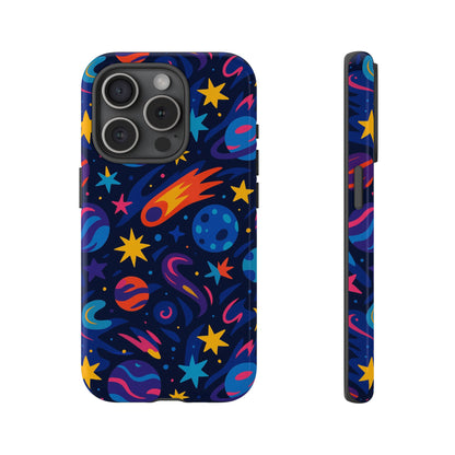 Vibrant 3D Space Design Protective Phone Case for Stylish Protection and Self-Expression Compatible with iPhone 13, 14, 15 & 16 – all models including Pro, Pro Max & Plus