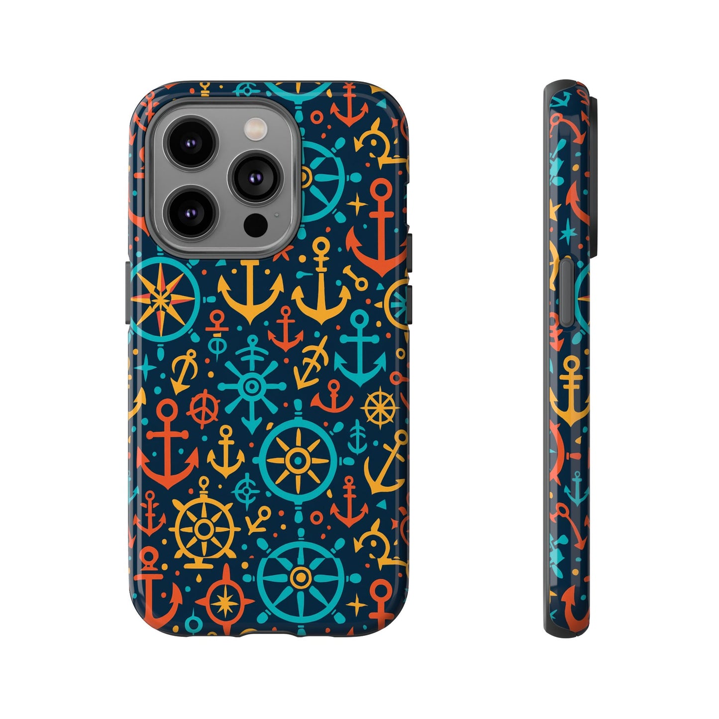 vibrant nautical pattern phone case for stylish protection – bold accessory for iphone 13, 14, 15 & 16 – all models including pro, pro max & plus