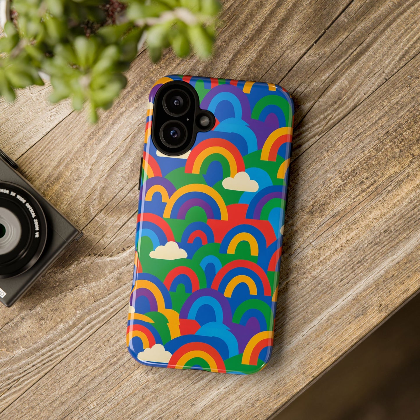 multicolour 3d rainbow phone case for trendy men and women unique playful design stylish protection compatible with iphone 13, 14, 15 & 16 – all models including pro, pro max & plus